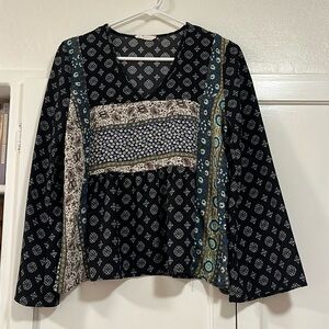 Bohemian Blouse with Paisley Print